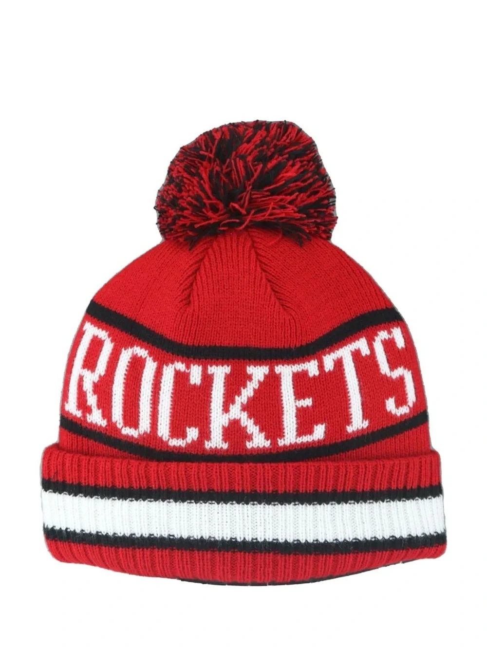 Houston Rockets Kids Red Pom Beanie